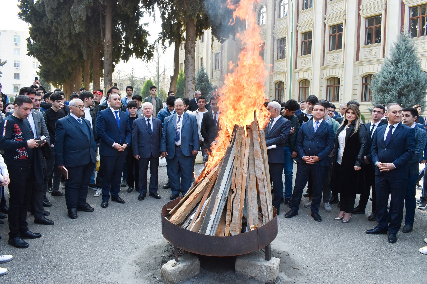 Novruz bonfire lit in ADAU