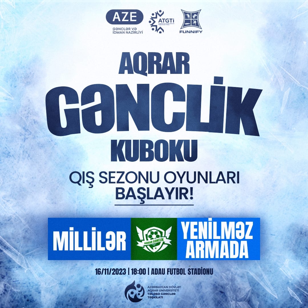 "Aqrar Gənclik - Qış Kuboku" adlı futbol turniri başlayır